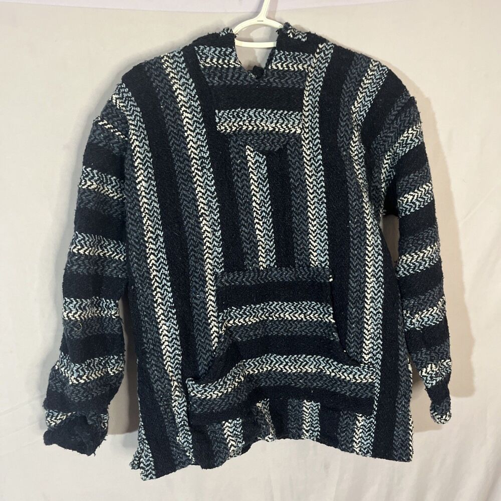 Baja Joe Blue Plaid Mexican Hoodie XXL